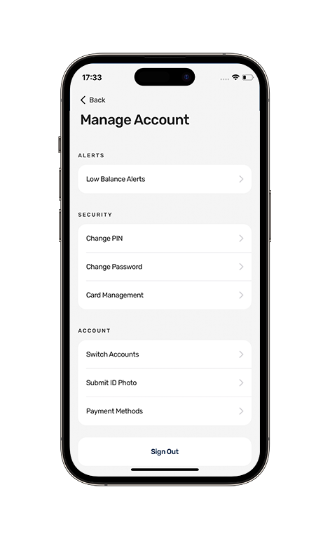 Manage Account