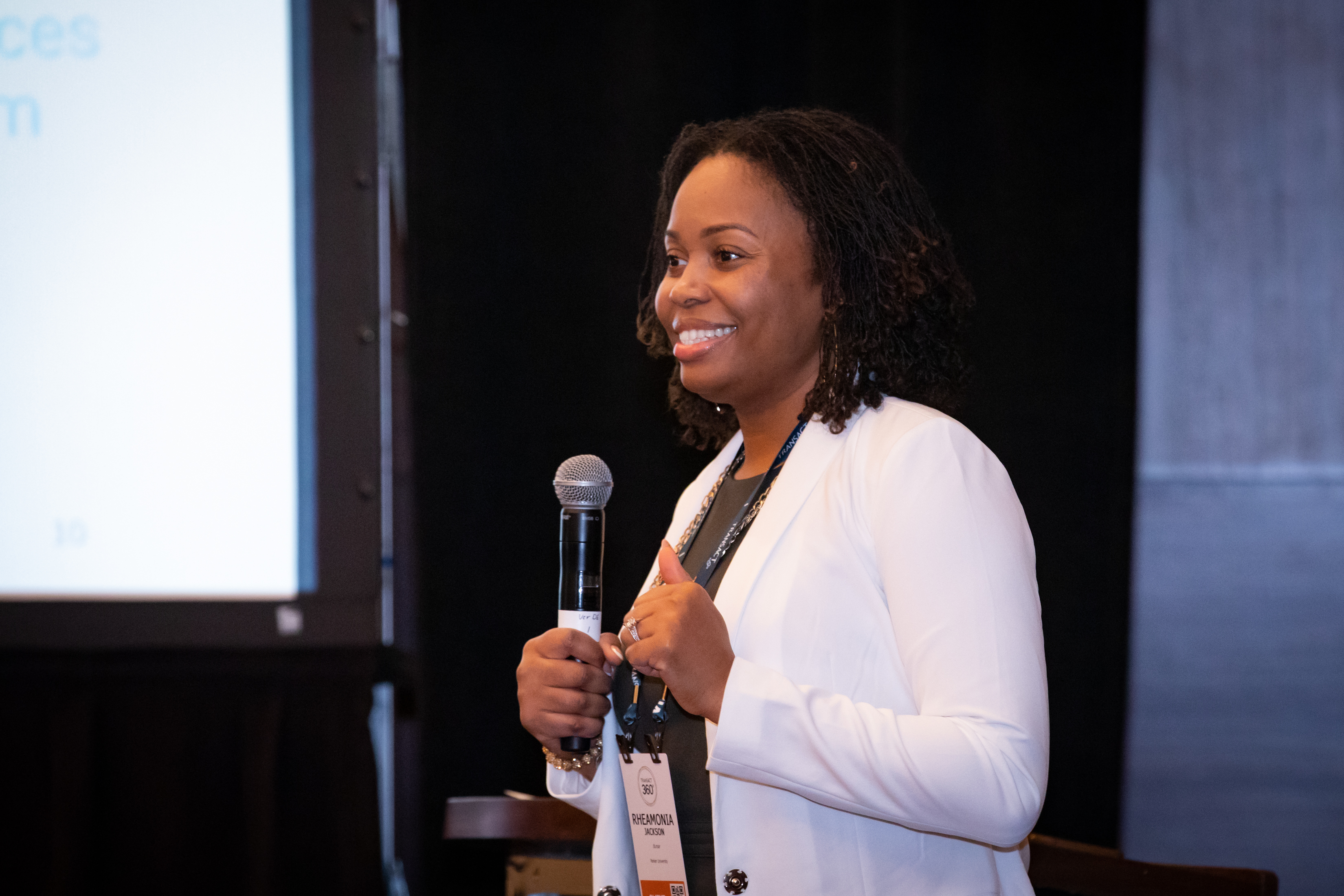 Rheamonia speaking at Transact 360°